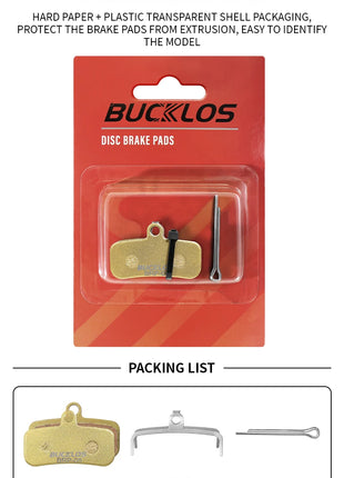BUCKLOS MTB Pastiglie Freno A Disco per SHIMANO D02S Pastiglie Freno Idraulico In Metallo A Base di Rame Pastiglie Freno Per Mountain Bike per M9120 M820 M810