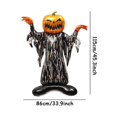 1pcs Halloween Giant Pumpkin Skeleton Standing Balloon House Witch Dead Tree Inflatable Foil Ballon Halloween Party Deco Supplie