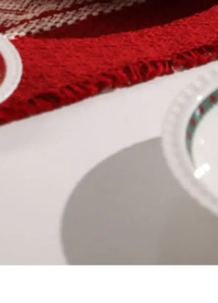 Posate natalizie Simpatico piatto Dim Sum in ceramica Piatto alimentare occidentale Regalo di Natale creativo - riparo82