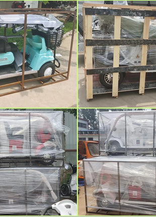 Mini Autobus Elettrico 2-4 Posti con Tetto - Scooter Turistico Doppia Fila - riparo82