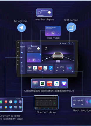 Hizpo 8G+128 AI Voice Car Radio Android Auto Multimedia For Nissan Qashqai J10 2006 2007 2008-2013 Carplay 4G 2din GPS autoradio - Riparo82