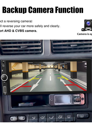 ESSGOO Single 1DIN 6.86" Android 14 4+64G Universal Car Stereo Radio CarPlay Android Auto Bluetooth USB Type-C Wifi FM GPS Navi - Riparo82