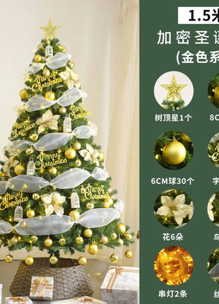 Albero di Natale Casa Nuova crittografia Luminoso Grandi decorazioni natalizie Pacchetto fai da te di lusso