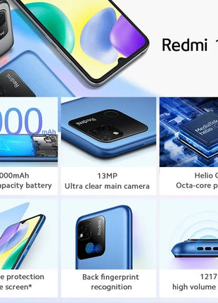 Smartphone 10A 6GB 128GB Original Xiaomi Redmi Global 6.53' HD Display Helio G25 Octa Core 13MP Fingerprint 5000mAh used phone - Riparo82