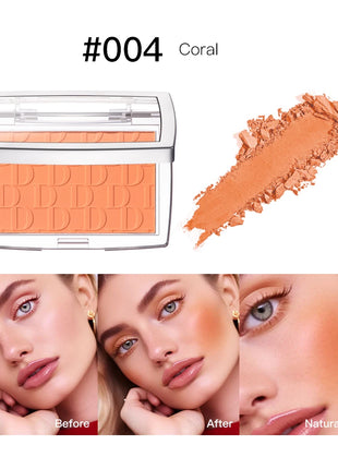 Matte Natural Cheek Tint Blush Palette Face Contouring Face Blusher Single Waterproof Matte Peach Rouge Contour Shadow Palette M - Riparo82