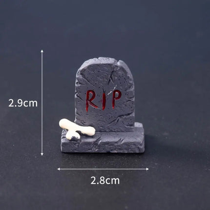 Halloween small ornaments horror skull pumpkin wizard resurrection ghost festival doll resin crafts desktop ornaments