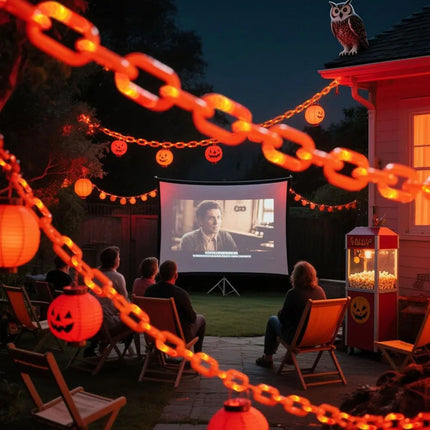 2/3M Halloween Plastic Chain Lights Props Chains with 8 Lighting Modes String Lights for Skeleton Dog Spooky Outdoor Decorations