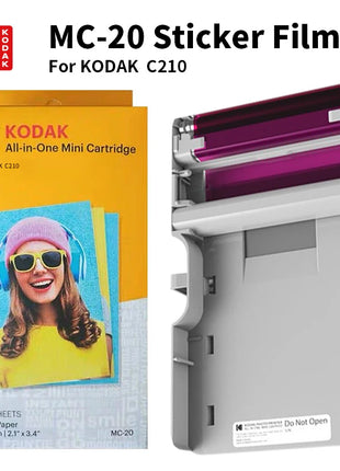 Cartucce di carta classiche KODAK All-in-One C210 Set levazione 4Pass Stampa Tchnologia 20 40 50 100 Pacchetto stampante fotografica Inchiostro
