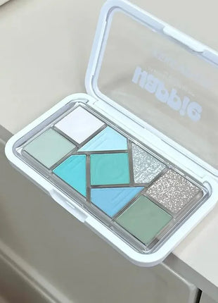 Mint diffuse pink blue small pink frame nine-color eyeshadow palette low saturation clear mint green pearl matte gentle pure des - Riparo82