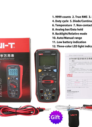 UNI-T UT60S UT60BT Smart Digital Multimeter True RMS AC DC Ammeter Voltmeter Ohm NCV REL NCV Auto Range Electrical Multitester - Riparo82
