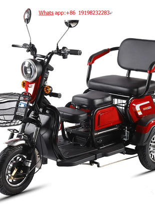 48V 600W Cheapest Long-endurance 3 Passengers  Mobility Electric Vehicle for Elderly Electric Tricycle Scooter Mobility Bike