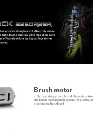 Giocattolo per bambini Hot WLtoys 10428 RC Auto 45CM 2.4G Scala 1:10 Doppia velocità Radiocomando Elettrico Wild Track Warrior