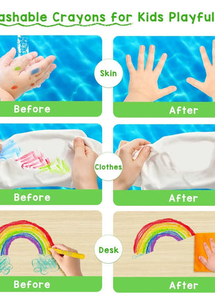 12/24 Colors Wax Crayon For Kids Washable & Erasable Twist Crayons For Toddlers Drawing Coloring Crayon Set Back To School Gifts