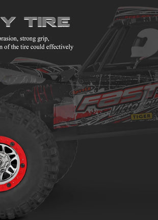 Giocattolo per bambini Hot WLtoys 10428 RC Auto 45CM 2.4G Scala 1:10 Doppia velocità Radiocomando Elettrico Wild Track Warrior