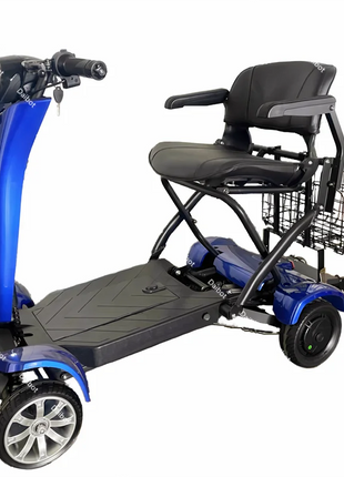 4 Wheel Automatic Foldable Electric Scooter For Adults With Seat 500W 36V Mobility Scooters For Seniors Removable Battery - Riparo82
