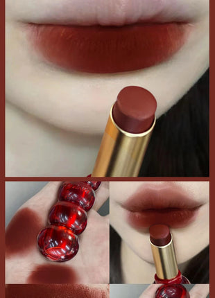 Matte Velvet Lipstick Cute Gourd Shape Easy To Wear Solid Lip Gloss Waterproof Non-stick Cup Lip Tint Korea Makeup Cosmetics - Riparo82