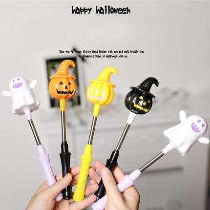Halloween Glow Stick Pumpkin Ghost Handheld Kids LED Toys Halloween Props Small Gift Glitter Stick Party Decorations
