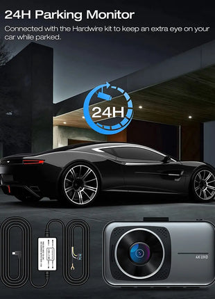Dash Cam For Cars 4k Dual Camera Wifi Dashcam 24h Parking Monitor Front And Rear Dvr Night Vision Kamera Samochodowa Rejestrator - Riparo82