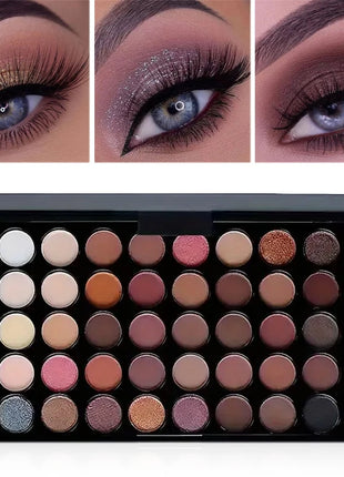 40 Colors Glitter Eyeshadow Palette Matte Waterproof Long Lasting Pressed Powder Cosmetics Kit Fashion Women Eye Makeup palette - Riparo82