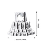 Set di tappi per palline di Natale rotondi da 100 pezzi Set di cappelli decorativi natalizi in argento/oro di ricambio per decorazioni fai da te per l'albero di Natale - riparo82