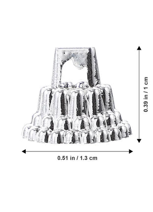 Set di tappi per palline di Natale rotondi da 100 pezzi Set di cappelli decorativi natalizi in argento/oro di ricambio per decorazioni fai da te per l'albero di Natale - riparo82