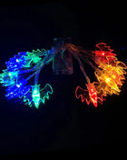 1.5M 10LED Halloween LED Light String Horror Eyeballs Pumpkin Spider Bat Skull Lamp Trick Or Treat Happy Halloween Party Decor - Riparo82