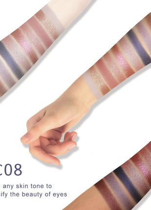 CATKIN Eyeshadow Palette Makeup, Matte Shimmer 9 Colors, Highly Pigmented, Creamy Texture Natural Bronze Neutral - Riparo82