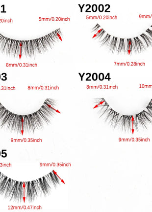 10 Pairs Faux Mink Eyelashes Handmade Natural False Eyelashes Soft Cross Messy Eye 3D Curly Eyelashes Extension Makeup Tools - Riparo82