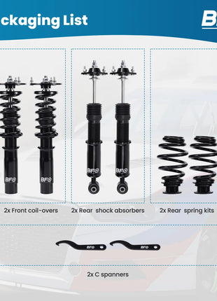 Coilover Spring Kits For BMW E46 3 Series 316i 320i 323i 325i 328i 330i Struts Adjustable Height Shock Absorber Front Rear