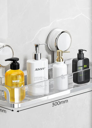 Portaoggetti da bagno a ventosa, WC senza perforazione, portaoggetti rimovibile a parete, lavabo, appendiabiti da parete