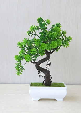 Artificial Plants Decoration Potted Bonsai Small Tree Pot Fake Plant Potted zen garden Ornaments Table Home Room Decoration