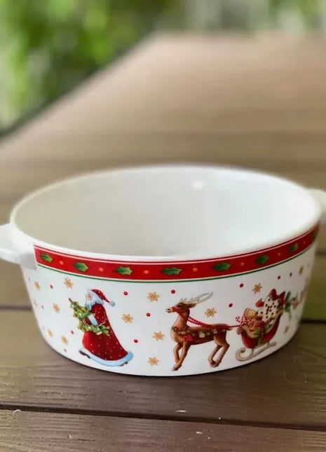 Set di piatti natalizi in ceramica ad alta temperatura, albero di Natale, piatto per cibo occidentale, bella tazza da caffè, ciotola, set natalizio di varietà ricca - riparo82
