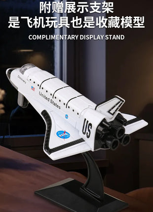 Lega Space Shuttle Shuttle Simulazione Modello di aviazione Giocattolo per bambini Decorazione Display Regalo - riparo82