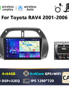 Hikity Wireless CarPlay Android Auto Car Radio For Toyota RAV4 2001-2006 BT Multimedia Player GPS WiFi Head Unit 2din autoradio - Riparo82