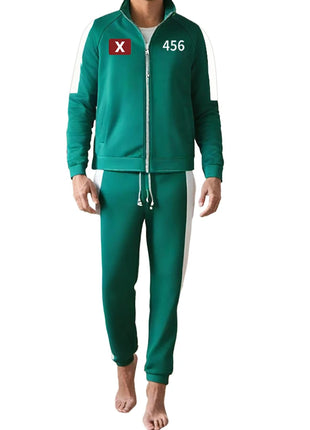 Calamari Gioco Costume Cosplay Giocatore Numero 001 230 333 456 Tuta Abiti Abiti da festa Costume da giocatore per adulti