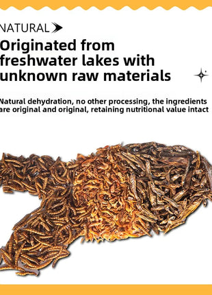 FKSC Turtle Food Mix - Freeze-Dried Shrimp/Mealworm/Fish & Chicken - Protein Rich Treat for Red-Ear Sliders & Aquatic Turtles - Riparo82