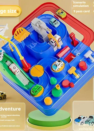 Modello di auto ferroviaria da corsa Giocattoli educativi Pista per bambini Gioco di avventura Cervello Meccanico Interattivo Treno Animali Giocattolo razzo spaziale - riparo82