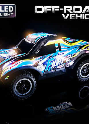 Auto telecomandata Jeep fuoristrada illuminata a LED Piccola proporzione Macchinina giocattolo per bambini non carica