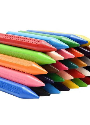 12-color and 24-color Triangular Crayons Children's Drawing and Doodling Colored Washed Crayons Crayon Stationery