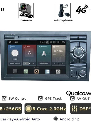 Car Radio Multimedia Wireless Carplay For Audi A4 B6 B7 S4 RS4 2002-2012 CHSTEK Bluetooth Android GPS WIFI 4G Auto Screen Stereo - Riparo82
