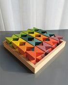 Giocattoli Montessori che costruiscono blocchi di farfalle impilabili in legno per giochi educativi per bambini - riparo82