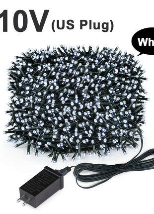 Luce natalizia per esterni Ghirlanda di Capodanno Lampada 100m 20m Scintillio LED String Vacanza Matrimonio Luci decorative adornos de navidad