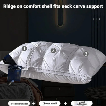 Comfortable Pillows for Sleeping 5-star Hotel Pillow Three-dimensional Soft Bilateral Washed Solid Color Pillow Sleeping Pillows