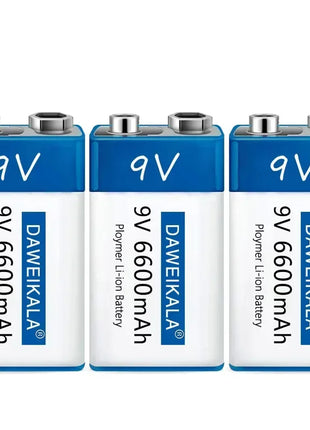 Nuova batteria ricaricabile veloce agli ioni di litio da 9 V 6600 mah Teyt-c Interfaccia USB batteria 9 V multimetro microfono al litio Giocattolo + cavo - riparo82