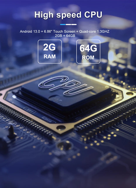 Hikity 2+64G Carplay Android 1din Car Radio Android Auto Stereo 6.86" GPS Navigation Player support FM WiFi USB Rear Camera - Riparo82