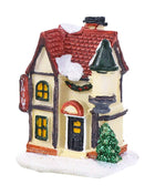 Decorazioni per la casa Figurina di Capodanno Mini resina artigianale Decorazione natalizia luminosa Decorazione della casa del villaggio Luce a LED