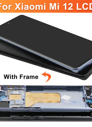 per Xiaomi Mi 12 2201123 Touch screen digitale con display LCD G con cornice per parti di ricambio per display Xiaomi Mi 12X - riparo82