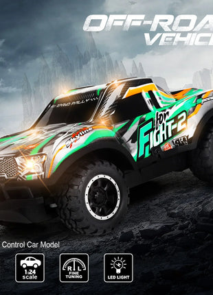 Auto telecomandata Jeep fuoristrada illuminata a LED Piccola proporzione Macchinina giocattolo per bambini non carica