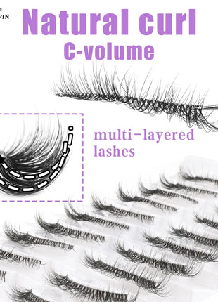 10 Pairs Faux Mink Eyelashes Handmade Natural False Eyelashes Soft Cross Messy Eye 3D Curly Eyelashes Extension Makeup Tools - Riparo82