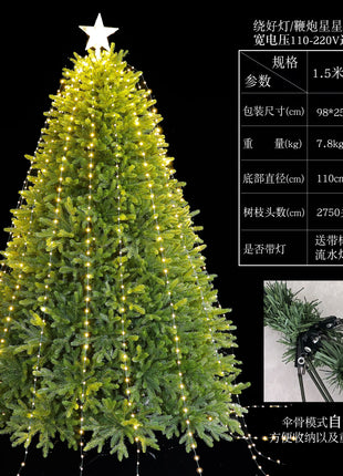 2025 Premium PE Albero di Natale Decorazioni natalizie di lusso per la casa Grande scintillante visualizzazione festosa Decorazione dell'atmosfera dell'albero di Natale